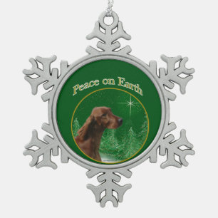 Ornement Flocon De Neige La paix de Setter en Irlande