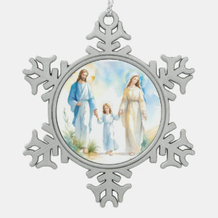 Ornement Flocon De Neige La Sainte Famille