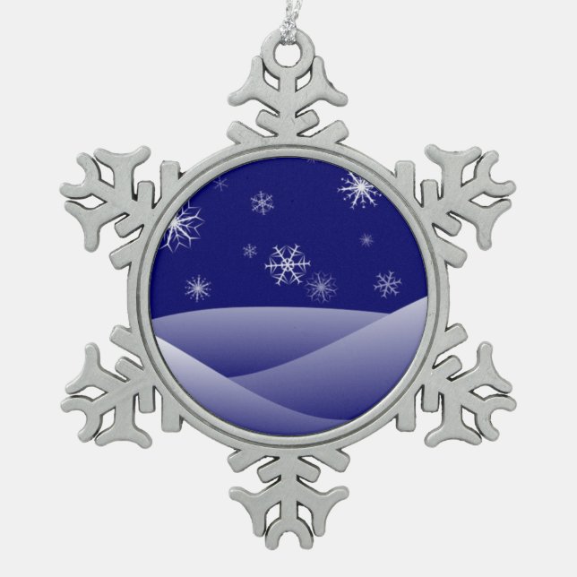 ORNEMENT FLOCON DE NEIGE LA SCÈNE DE NEIGE D'HIVER (Devant)