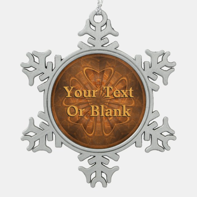 Ornement Flocon De Neige La sculpture sur bois (Devant)