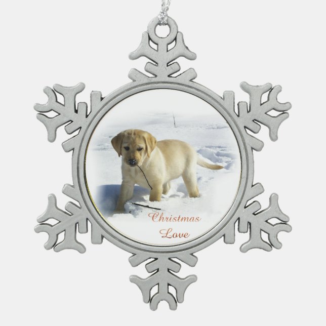 Ornement Flocon De Neige Labrador Retriever Christmas (Devant)