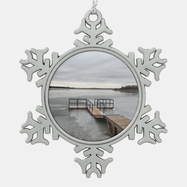 Ornement Flocon De Neige Lac gelé (Devant)