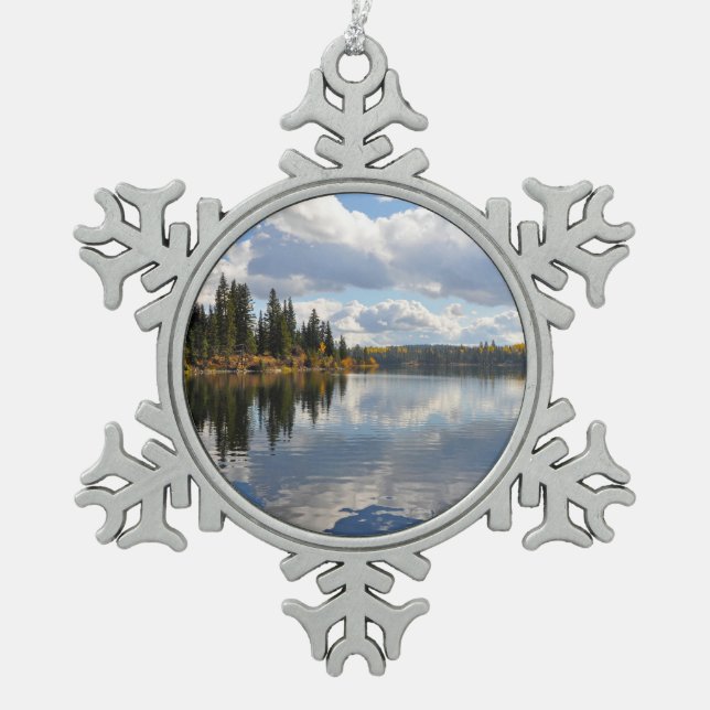Ornement Flocon De Neige Lac réfléchissant (Devant)