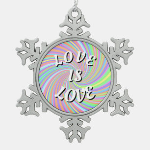 Ornement Flocon De Neige L'Amour Est Une Fierté D'Amour