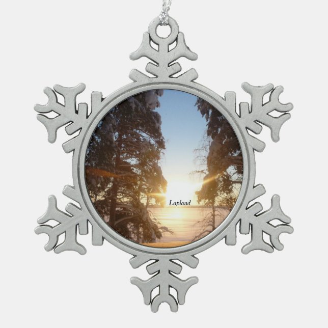 Ornement Flocon De Neige Lapland sunset (Devant)