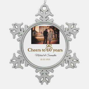 Ornement Flocon De Neige L'arc d'or applaudit à 60 ans de mariage