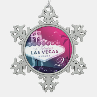 Ornement Flocon De Neige Las Vegas Mariage Monogram Keepsaké