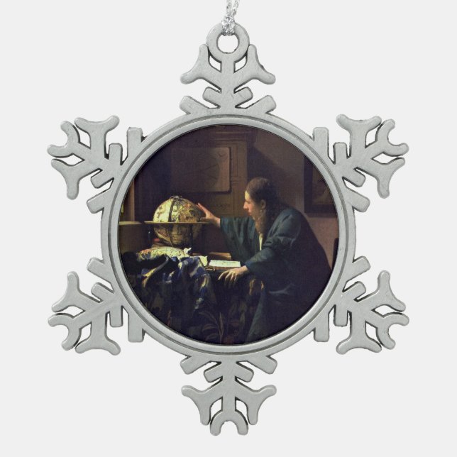 Ornement Flocon De Neige L'astronome par Johannes Vermeer (Devant)