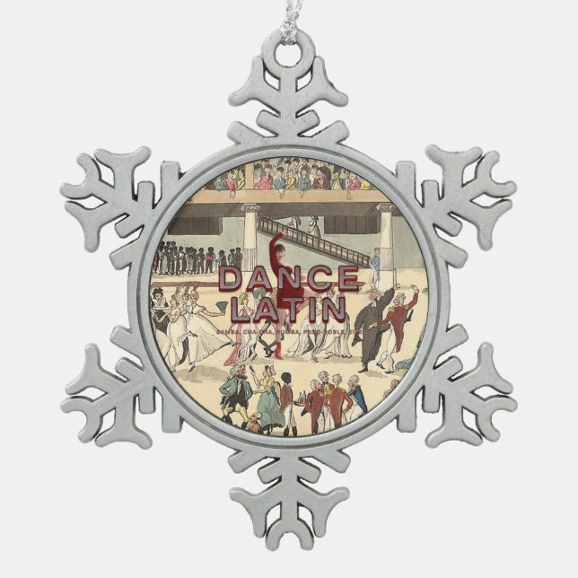 Ornement Flocon De Neige Latin SUPÉRIEUR de danse (Devant)