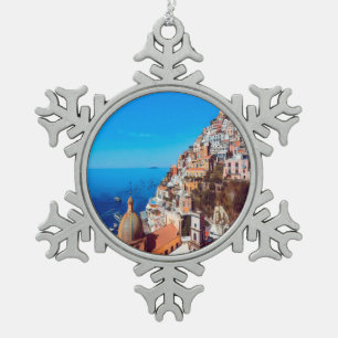 Ornement Flocon De Neige ldp POSITANO - Côte d'Amalfi - Panorama