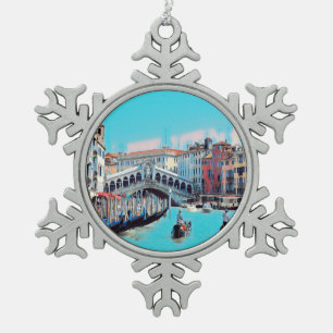 Ornement Flocon De Neige ldp VENICE - gondolas - rialto -