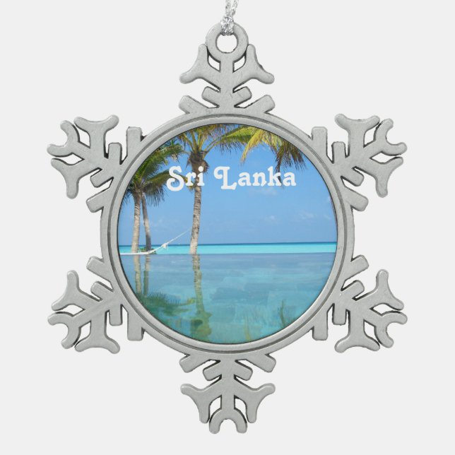 Ornement Flocon De Neige Le beau Sri Lanka (Devant)