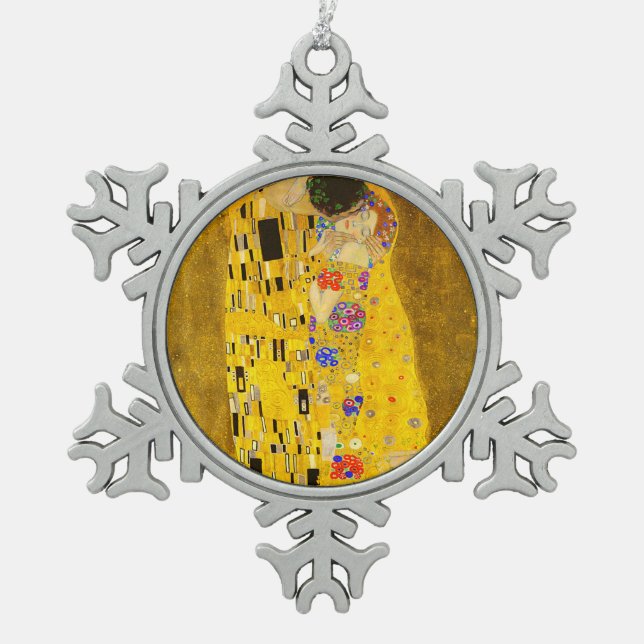 Ornement Flocon De Neige Le célèbre tableau de Gustav Klimt, The Kiss. (Devant)