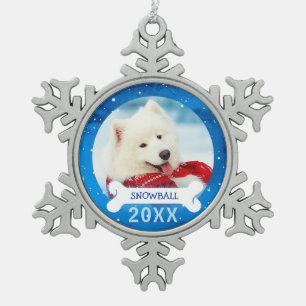Ornement Flocon De Neige Le chien personnalisé ornemente Noël de photo de  