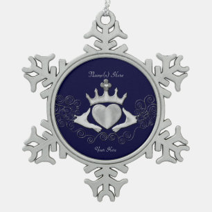 Ornement Flocon De Neige Le Claddagh (Argent)