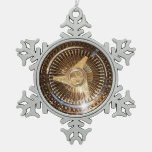 Ornement Flocon De Neige Le fil de Lowrider roule l'ornement encadré par