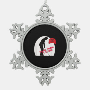 Ornement Flocon De Neige Le jeu de golf est au-dessus de l'anti-Trump amusa