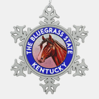 Ornement Flocon De Neige Le Kentucky la course de chevaux d'état de