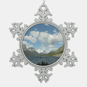 Ornement Flocon De Neige Le lac Saint Mary II du parc national des Glaciers