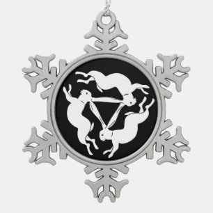 Ornement Flocon De Neige Le lapin de Noël, symbole du lapin de Tinner