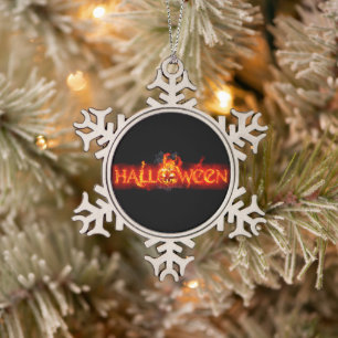 Ornement Flocon De Neige Le lettrage de SlipperyJoe's Halloween massivement