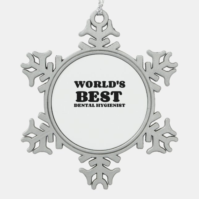 ORNEMENT FLOCON DE NEIGE LE MEILLEUR HYGIENISME DENTAIRE DU MONDE (Devant)