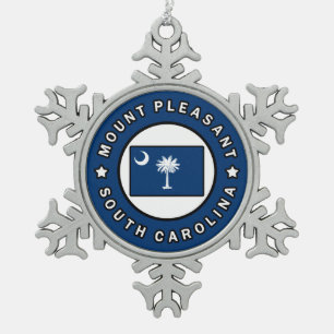 Ornement Flocon De Neige Le Mont Pleasant en Caroline du Sud