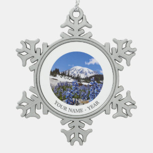 Ornement Flocon De Neige Le mont Rainier au point de paradis