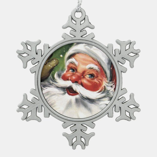 Ornement Flocon De Neige Le père noël de ondulation (Devant)