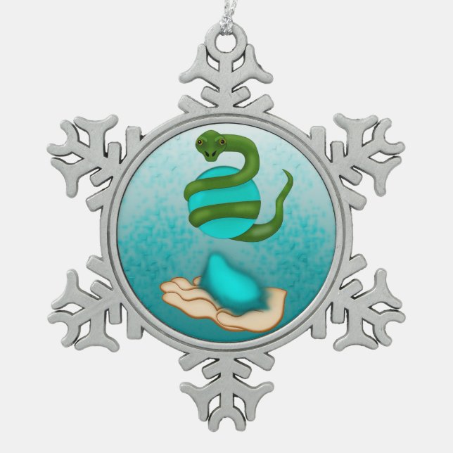 Ornement Flocon De Neige Le serpent (Devant)