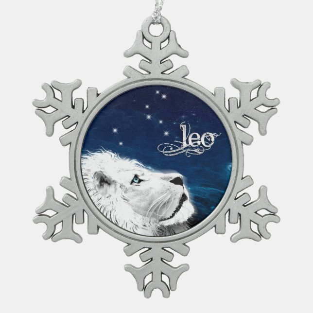 Ornement Flocon De Neige Leo Ornament (Devant)