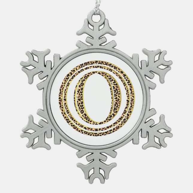 Ornement Flocon De Neige Leopard O (Devant)