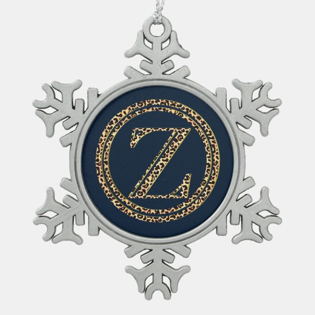 Ornement Flocon De Neige Leopard Z (Devant)
