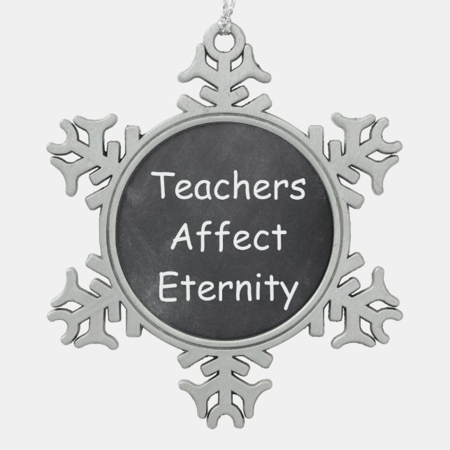 Ornement Flocon De Neige Les enseignants affectent Eternity Chalkboard Desi (Devant)