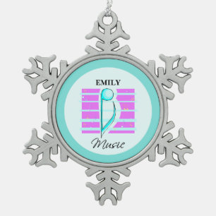 Ornement Flocon De Neige Les félicitations notent, représentation musical
