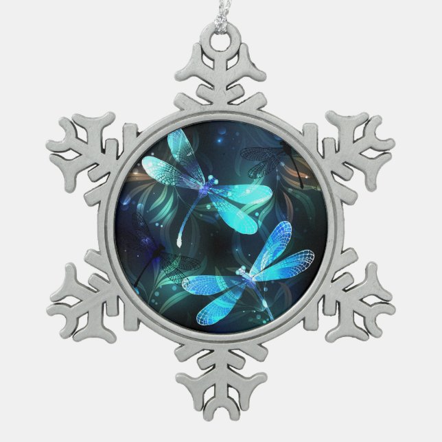 Ornement Flocon De Neige Les libellules du lac (Devant)