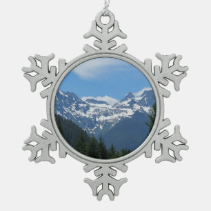 Ornement Flocon De Neige Les montagnes de neige de Distant Ridge