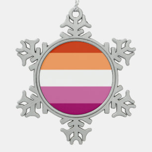 Ornement Flocon De Neige Lesbian Pride Flag LGBTQ