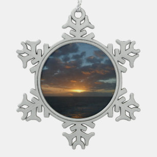 Ornement Flocon De Neige Lever du soleil à Sea II Ocean Seascape