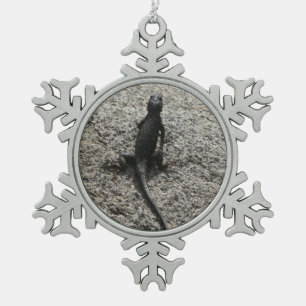Ornement Flocon De Neige Lézard noir