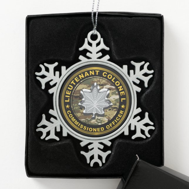 Ornement Flocon De Neige Lieutenant-colonel  (Boîte)
