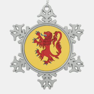 Ornement Flocon De Neige Lion Rampant Gules