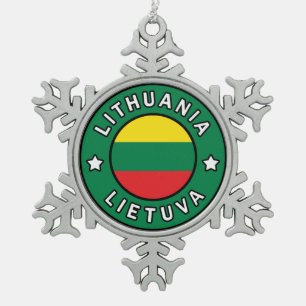 Ornement Flocon De Neige Lituanie Lietuva