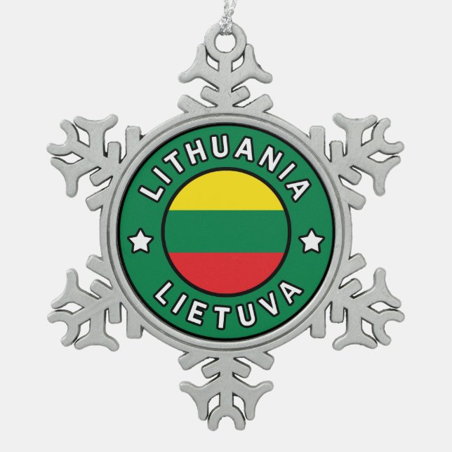 Ornement Flocon De Neige Lituanie Lietuva (Devant)