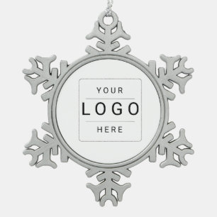Ornement Flocon De Neige Logo personnalisé