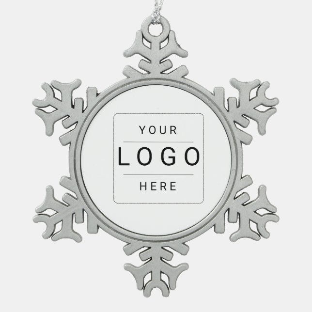 Ornement Flocon De Neige Logo personnalisé (Devant)