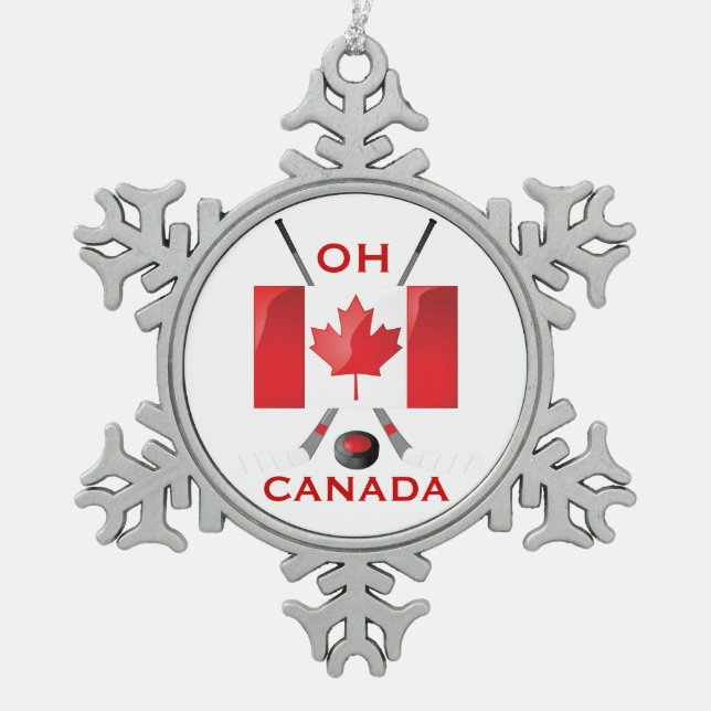 ORNEMENT FLOCON DE NEIGE L'OH CANADA (Devant)
