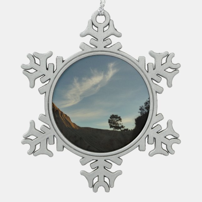 Ornement Flocon De Neige Lone Torrey Pine Californie Sunset Paysage (Devant)