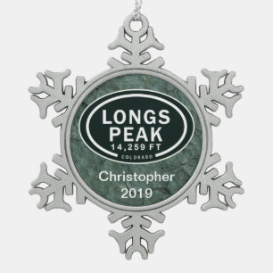 Ornement Flocon De Neige Longs personnalisées Peak Colorado Rocky Mountain