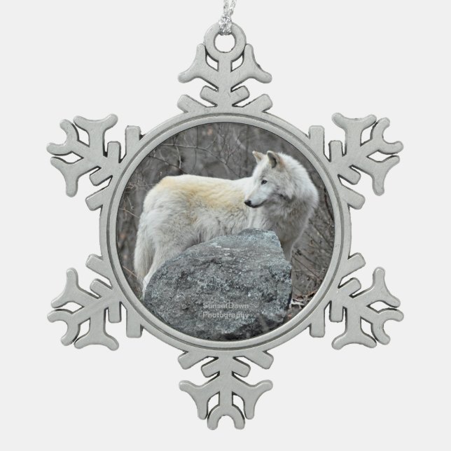 Ornement Flocon De Neige Loup (Devant)